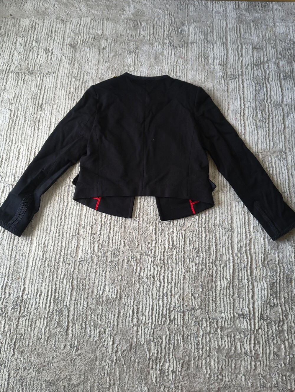 Express Black Military Blazer Jacket Gold Buttons - Picture 2 of 4